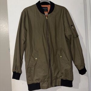 Stylish Olive Bomber Jacket